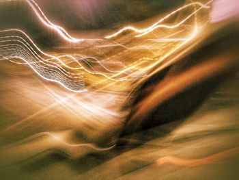 Close-up of light trails