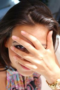 Close-up of young woman