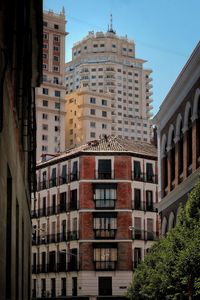 Exterior of buildings in city