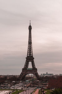 View of the eiffel tower in paris, france