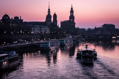 View of buildings in river