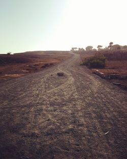 Country road along landscape