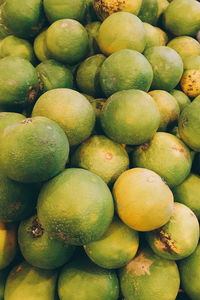 Full frame shot of lemons in market