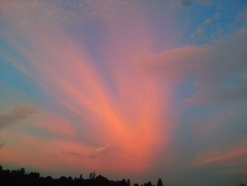 Low angle view of sky during sunset