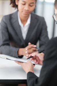 Business colleagues working at office