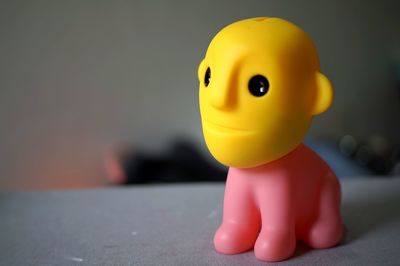 Close-up of yellow toy