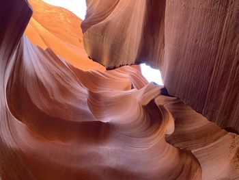 Low angle view of rock formations