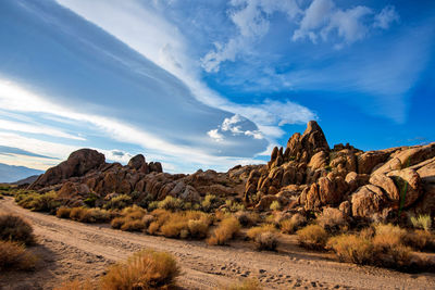 Scenic view of desert against sky