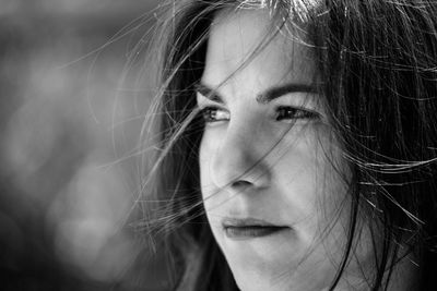 Close-up portrait of young woman