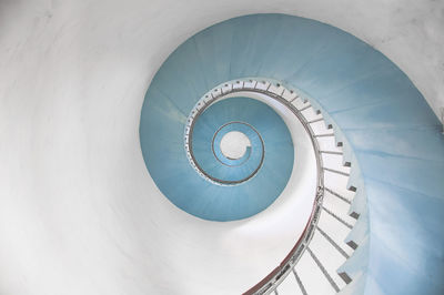 Low angle view of spiral stairs