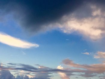 Low angle view of clouds in sky