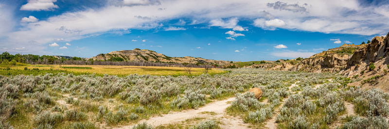 Panoramic view of landscape against sky