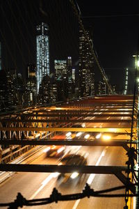 Illuminated city at night