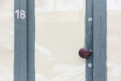 Close-up of closed door