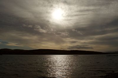 Scenic view of silhouette landscape against sky during sunset