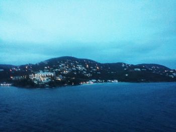 Distant view of city at waterfront