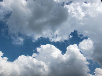 Low angle view of clouds in sky