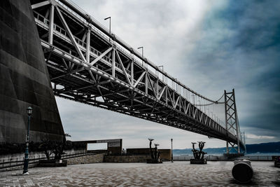 Low angle view of bridge against sky