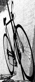 Bicycle parked in parking lot