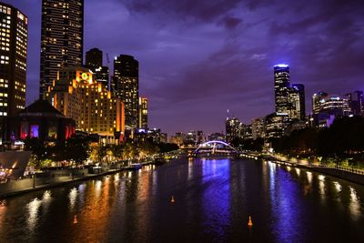 City skyline at night