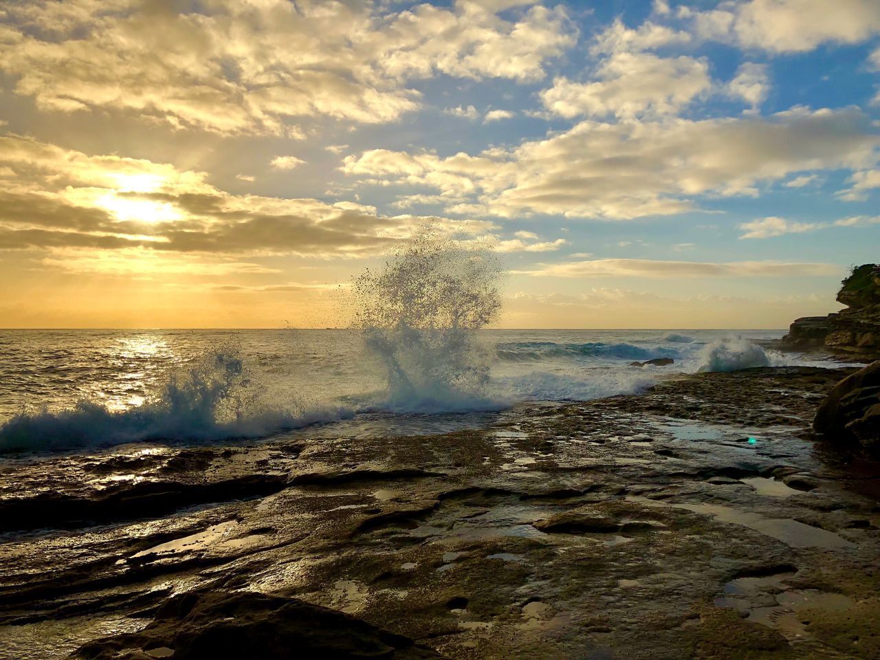 SCENIC VIEW OF SEA DURING SUNSET