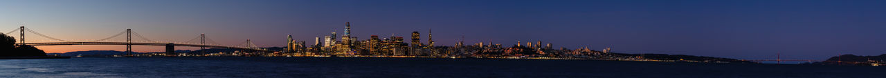 San francisco skyline at dawn viewed from treasure island