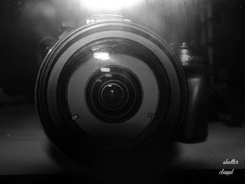 Extreme close up of lens lens
