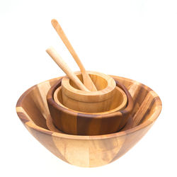 High angle view of bread in bowl against white background