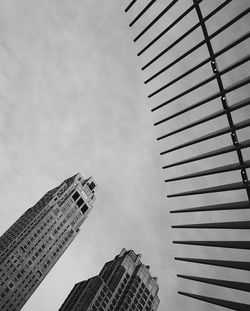 Low angle view of modern buildings against sky