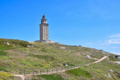 Hercules tower, a corunna. torre de hercules, la coruña, galicia, spain.