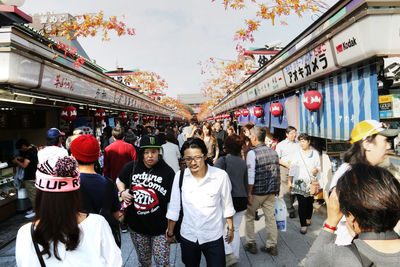 People in town square