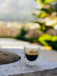 Close-up of coffee on table