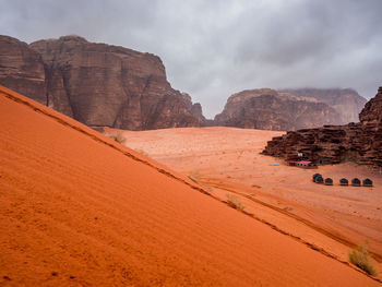 Scenic view of desert against sky