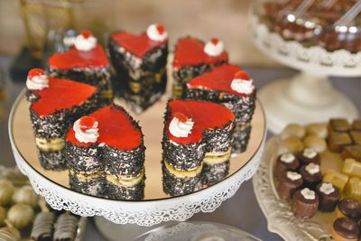 Close-up of cake on table