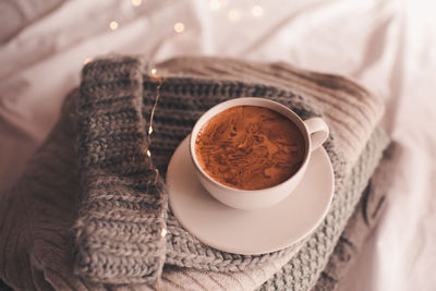 Close-up of coffee on table