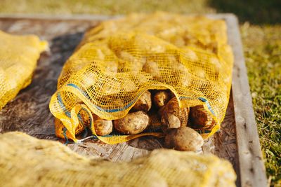 Potatoes in sack