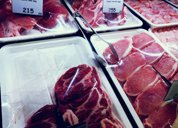 Close-up of ice cream in store