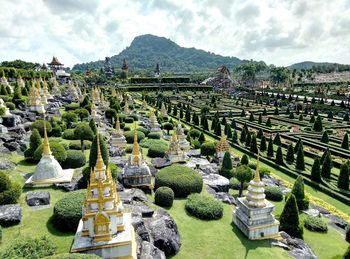 Panoramic view of temple against sky