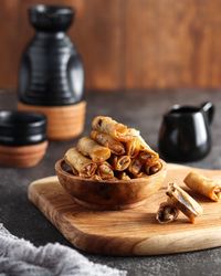 Close-up of food on table