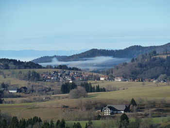 Scenic view of landscape against sky