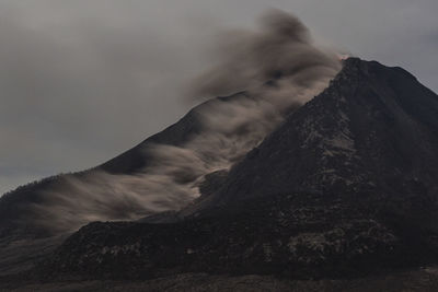 Low angle view of mountain against sky