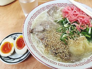 Close-up of served food