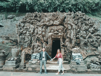 Couple photo in a tourist attraction in bali