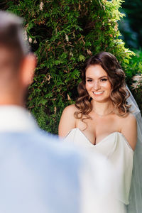 Portrait of smiling young woman