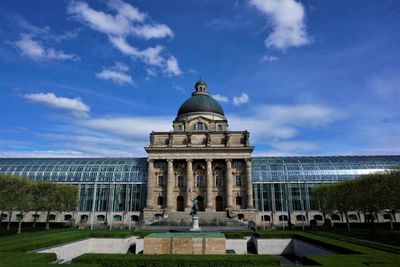 View of historic building against cloudy sky