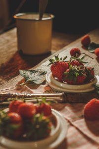 Strawberries on the table