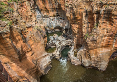 Rock formations in water