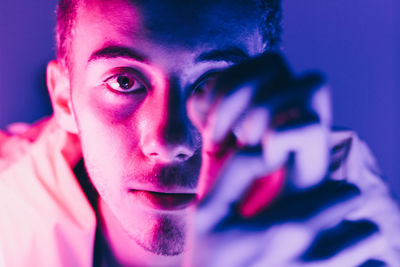 Close-up portrait of young man