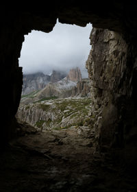 Rock formations in cave