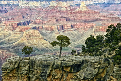 Aerial view of cliffs